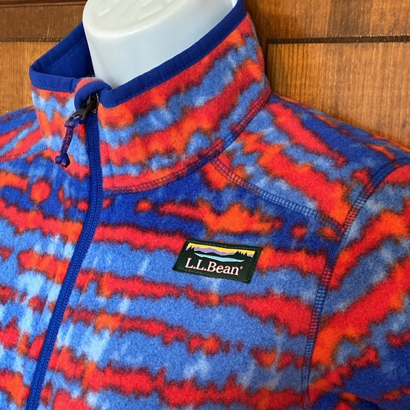 LL Bean Mountain Classic Fleece Full Zip Jacket School Ski Sports Medium 10-12 - Picture 1 of 12